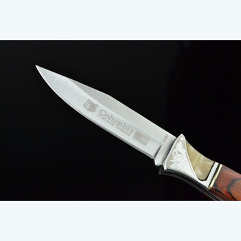 金文丰keenth双面狼G226双钢头彩木花纹折刀 户外野营随身工具 便携多功能折刀收藏刀