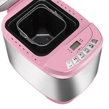 面包机家用全自动和面多功能智能酸奶蛋糕机 粉色拉丝不锈钢面包机