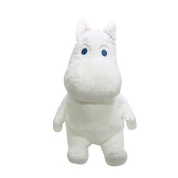 河马公仔嘭嘭毛绒玩具抱枕娃娃女友生日情人节礼物 坐姿35厘米白色