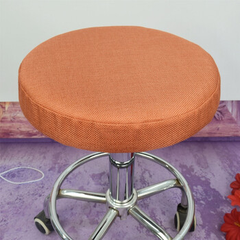 亚麻圆凳子套罩圆凳坐垫圆凳座套圆凳坐套座椅套圆椅子套罩圆椅套