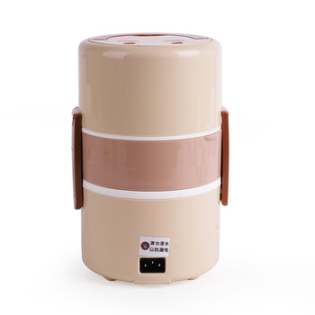 
                                        十度良品（SEED） SD-909s电热饭盒 三层三胆保温独立真空保鲜不锈钢加热饭盒                