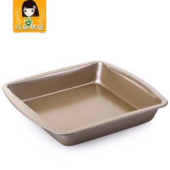
                                        【展艺方形烤盘10寸】家用不沾饼干蛋糕牛轧糖雪花酥烤地瓜烤肉烤鱼盘蛋糕卷盘烤箱烘焙工具                
