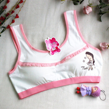 11岁12少女孩育期莱卡棉文胸衣15初中小学生女大童宽带背心内衣 西瓜