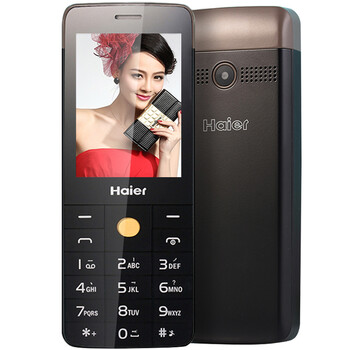 Haier/海尔 M315老人机手机直板按键功能机女学生老年人手机 炫酷黑
