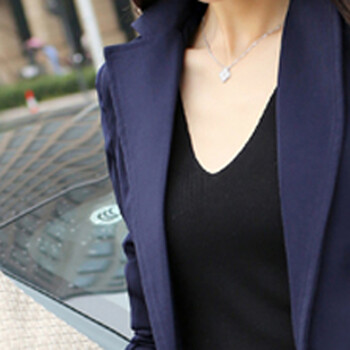 2015女装风衣秋冬新款韩版时尚修身翻领单排扣中长款风衣外套 XL