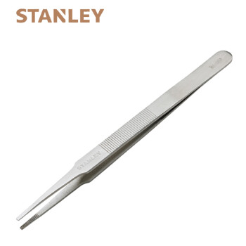 史丹利（STANLEY）不锈钢鞋子工业宽头防滑长镊子175mm 94-519-23