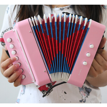 儿童手风琴音乐玩具早教迷你乐器玩具 粉色手风琴 升级版