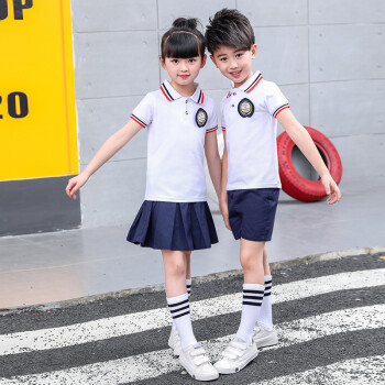 小學生校服套裝幼兒園園服初一女生衣服兒童夏季初中學生班服運動會服