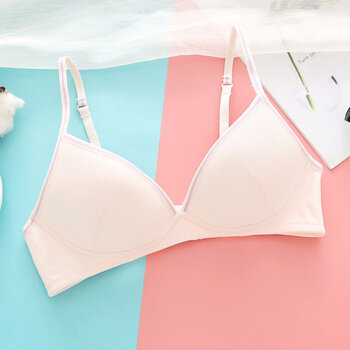 少女内衣无钢圈女高中学生文胸发育期小胸聚拢初中生胸罩 881401粉色