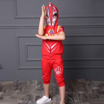 貂将【两件套】童装男女童套装夏装春装蜘蛛侠奥特曼中大儿童套装