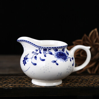 大号陶瓷仿手绘公道杯分茶器青花瓷茶海匀杯茶盅功夫茶具茶壶茶漏