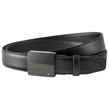 montblanc万宝龙 男士皮质经典当代系列板扣皮带腰带 成功商务男士 送