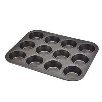 闪点MERITCOOK烘焙工具 马芬蛋糕模具 加厚大号12连模30L烤箱用 烤盘西点模具