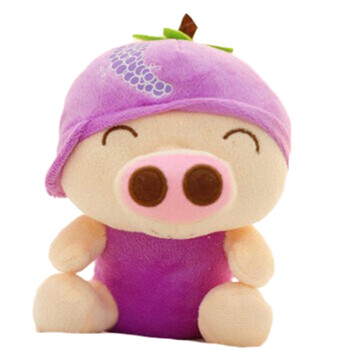 小猪公仔 紫罗兰葡萄 20厘米-29厘米_ 2折现价10元