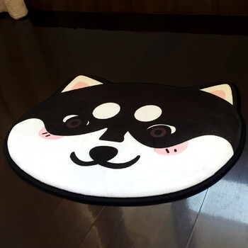 巴犬秋田犬宠物垫子窝垫狗窝垫子小狗垫子四季通用地毯地垫 黑色柴犬