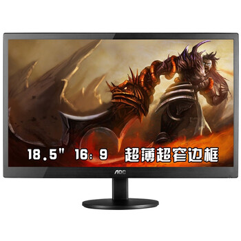 AOC E970SWN 18.5英寸LED背光节能窄边框液晶显示器（黑色）