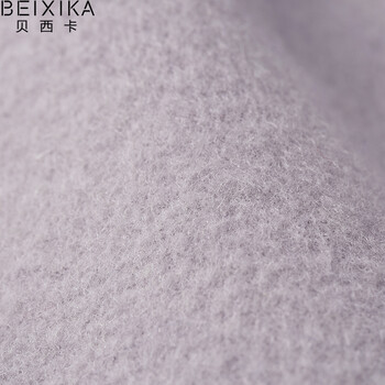 贝西卡 新款韩版大衣女纯手工羊毛双面呢中长款毛呢大衣女 BX1092 大红 M