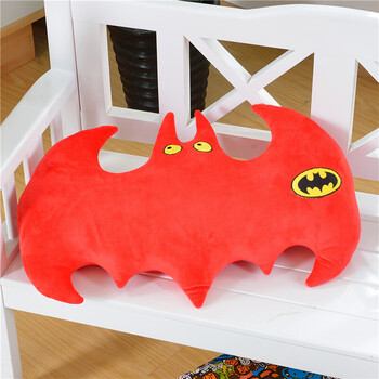 卡通抱枕沙发靠垫办公室靠枕床头靠背汽车护腰靠垫腰 红色蝙蝠侠 小号
