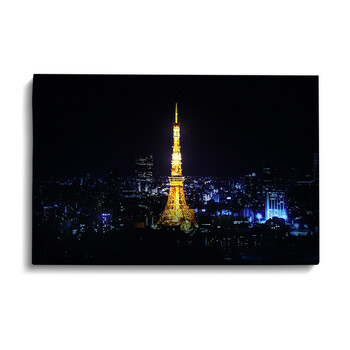 客厅装饰画玄关挂画壁画沙发背景墙装饰画现代简约卧室夜景 东京塔