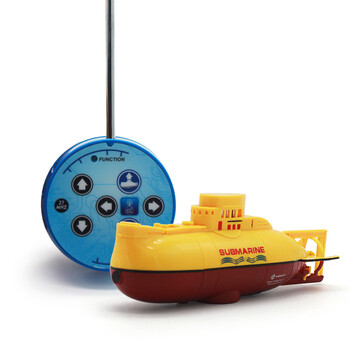 小迷你遥控潜水艇核潜艇充电船模型 水下航拍潜水艇 黄金色 标配