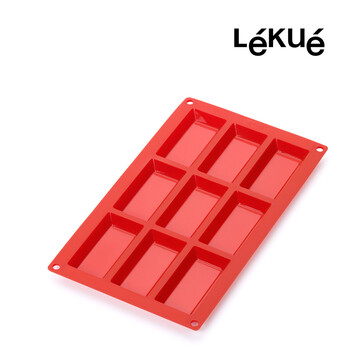 
                                        烘焙工具 LEKUE/乐葵 费南雪9连蛋糕模 铂金硅胶模具烤箱家用                