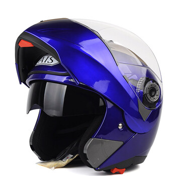 摩托车头盔男安全帽带蓝牙全半覆式四季揭面盔电动