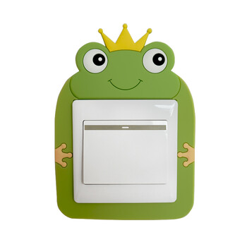 可狄开关贴墙贴开关套简约现代保护套创意客厅卧室插座开关装饰 青蛙