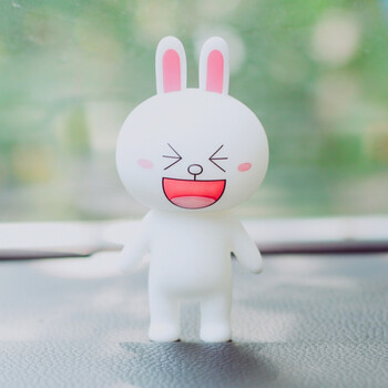 可爱日本卡通line布朗熊可妮兔moon公仔汽车摆件车内饰品摆件公仔 可