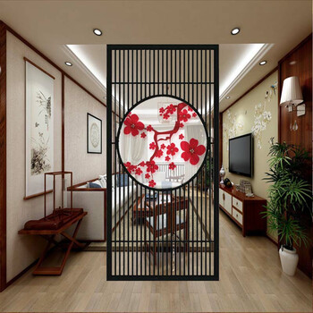 中式复古古典顶天立地珊栏屏风隔断现代简约时尚玄关客厅酒店卧室餐厅