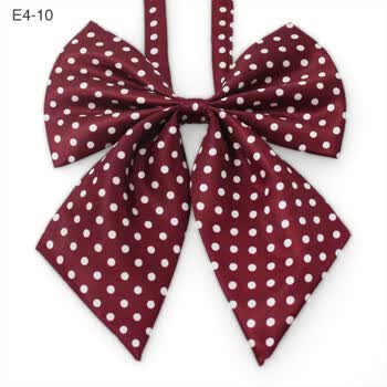 日韩女士学生学院风领带空姐职业正装蝴蝶领结领花女sd 红色e4-10