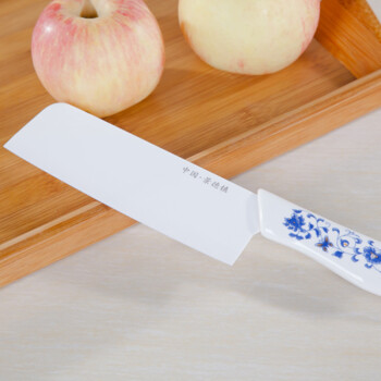
                                        甘道夫 餐具刀具套装纳米三件套陶瓷菜刀水果刀刨刀骨瓷厨房刀具 缠枝莲                