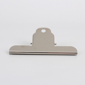 票夹白钢夹金属山形铁夹子办公不锈钢夹大号画板夹票据收纳报刊夹 145