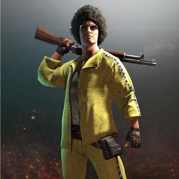 绝地求生美团服衣服大逃cos小黄人服装吃鸡同款黄色运动套装 单独裤子