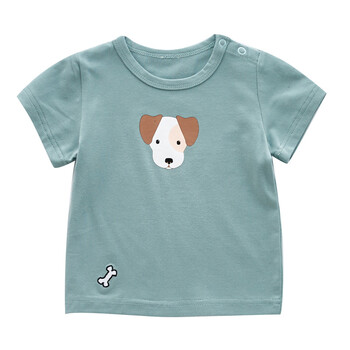 男童短袖t恤宝宝夏装0一1-3-4-5岁夏季 女童幼儿婴儿体恤儿童上衣 豆