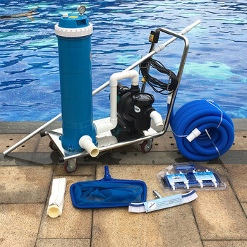 游泳池吸污机设备单人手动鱼池吸污泵池底水下吸尘器带过滤吸污器