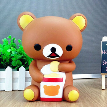 卡通熊出没存钱罐 可爱熊大储钱储蓄罐儿童生日礼物礼品 饼干熊咖啡色