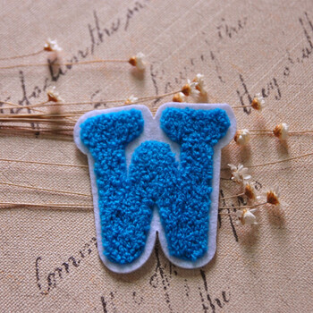 毛巾绣布贴补丁贴 时尚衣服毛衣羽绒服装饰贴花 需手缝英文字母 w