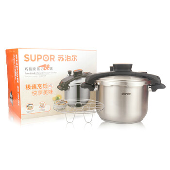 
                                        苏泊尔（SUPOR） 巧易旋不锈钢压力锅 压力快锅 YW22M1 6L 电磁炉通用                