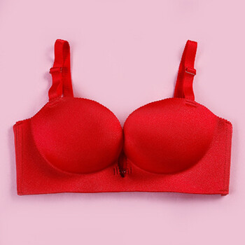 内衣调整型聚拢女士无痕文胸 nb红色 80b