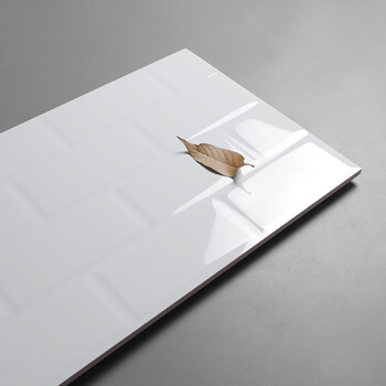 北欧简约文化砖面包砖亮面小白砖瓷砖厨房卫生间墙砖300 600 白色工字