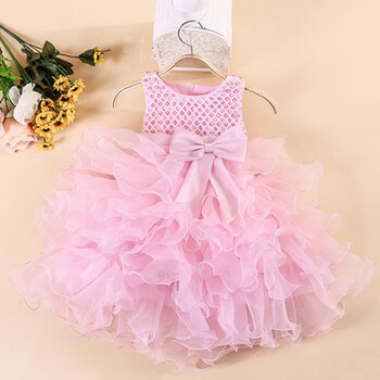 女童连衣裙夏公主蓬蓬裙儿童礼服婚纱儿童表演服装女跳