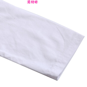 
                                        茵特娇 春秋新款韩版纯色字母印花长袖t恤女士圆领修身显瘦百搭上衣打底衫 0126 白色长袖 XL                