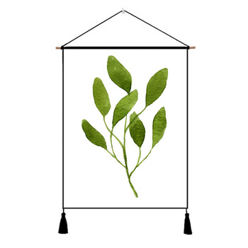 沃宏小清新植物挂毯客厅墙面装饰画简约卧室背景布床头挂布布艺挂画