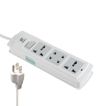 美标110v插座usb插排插线板 美式规插头转换接线板 四位 通用孔 美标