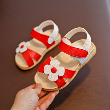 宝宝夏季凉鞋韩版儿童公主鞋1-3-4-5-6岁半女童软底凉鞋沙滩鞋2 红色
