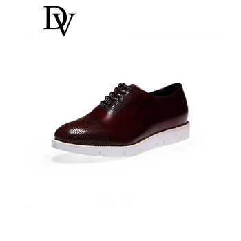 de verli 意大利原装进口红棕色牛皮休闲鞋 红棕色 44