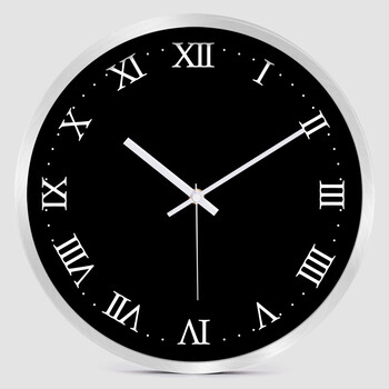 欧式现代挂钟时尚创意静音客厅钟表白色简约罗马数字石英时钟 h242