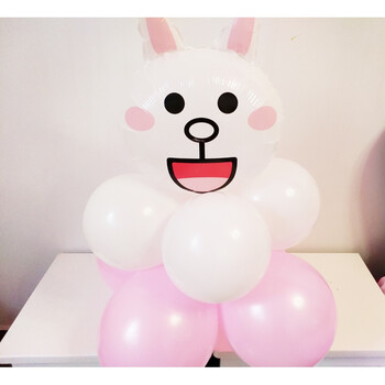 结婚婚房装饰 宝宝卡通气球生日布置派对 拱门 立柱路引 桌飘 可妮兔