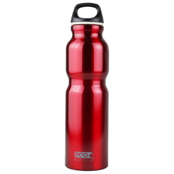 ECO-bottle基本款户外水瓶运动铝制水壶水杯800ml 透明红2610.20 赠SIGG瓶套