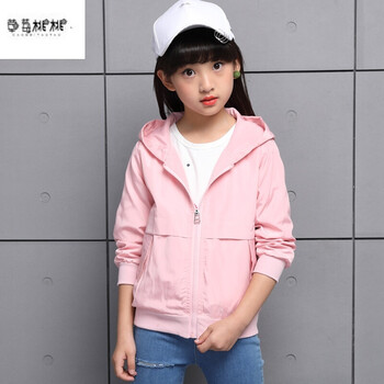 2018新品女童外套春装6儿童夹克7韩版开衫8洋气衣服9中大童10岁小孩